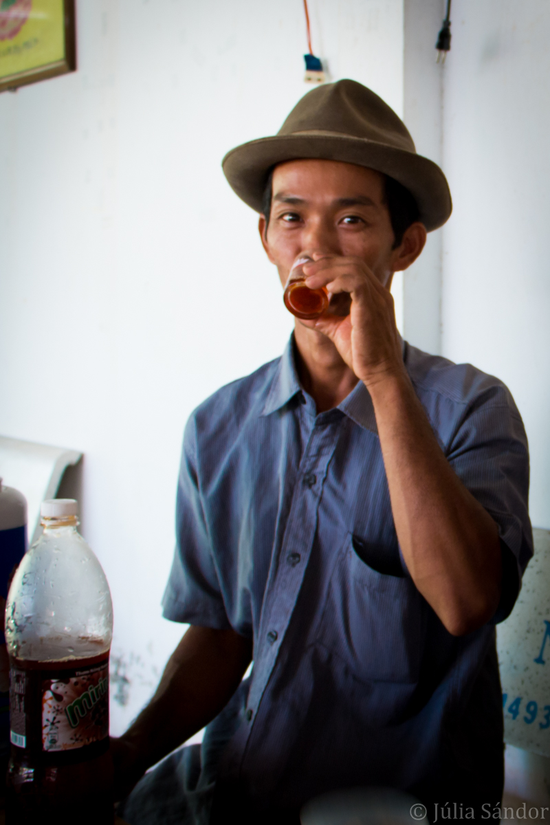 Faces of Asia: Vietnamese young man drinking tea