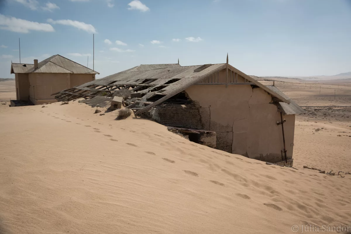 House in Kolmanskuppe - taken over by sand