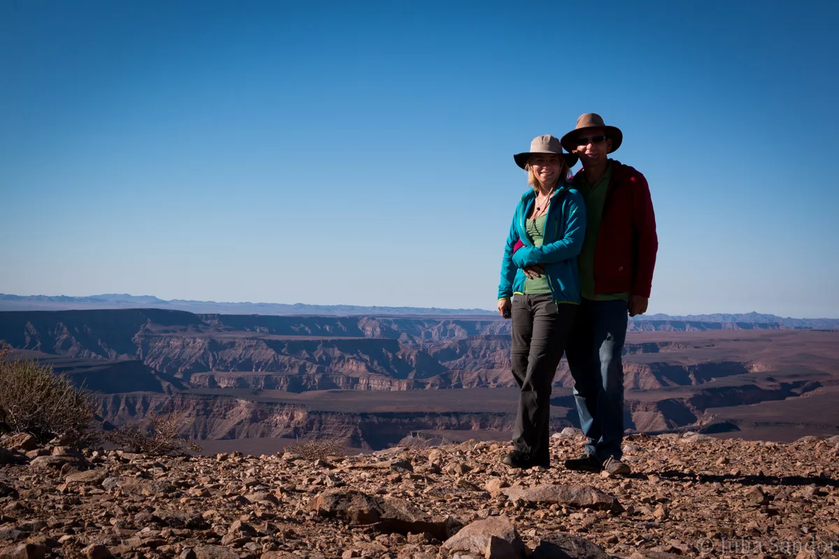 Fish River Canyon view Fish River Canyon view with Julia and Werner