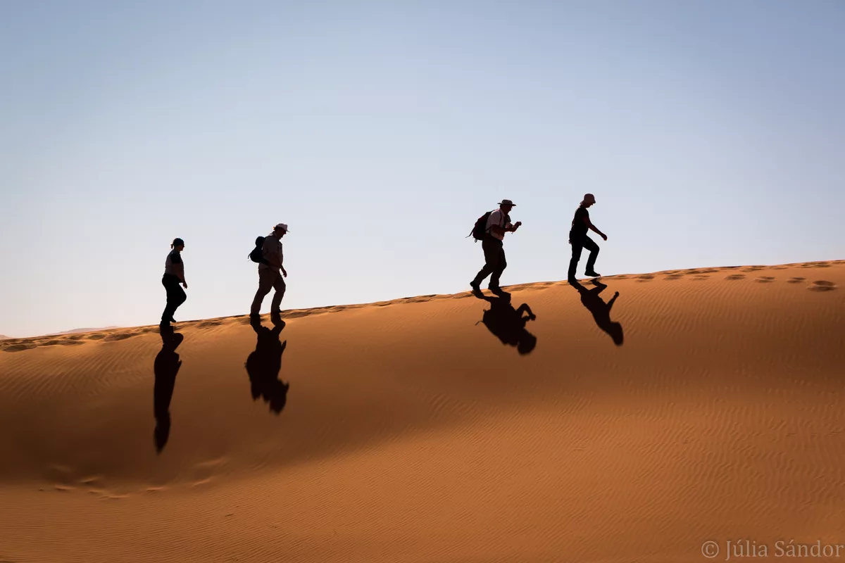 Climbing the dune